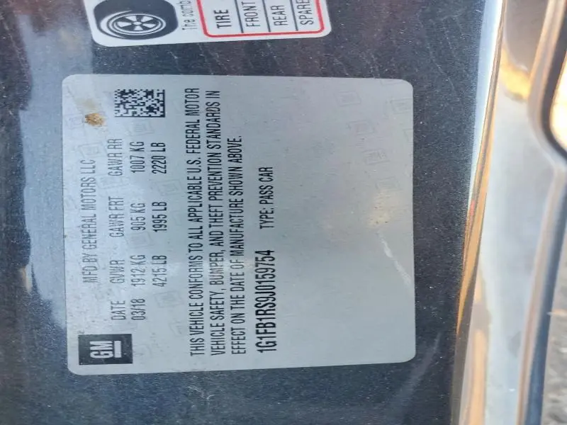 2018 CHEVROLET CAMARO LT  