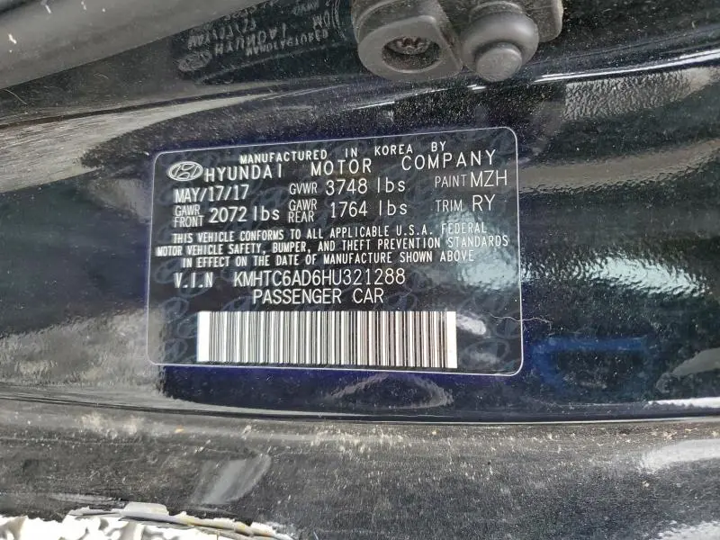 2017 HYUNDAI VELOSTER   