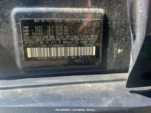 2014 SUBARU LEGACY 2.5I LIMITED