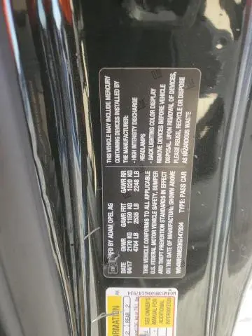 2017 BUICK CASCADA PREMIUM  