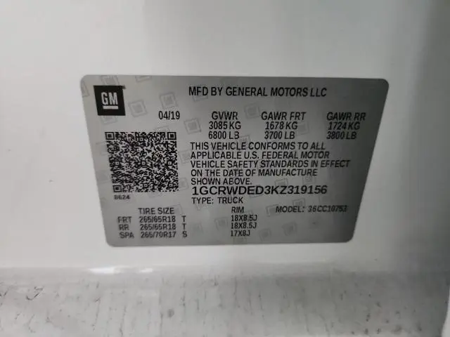 2019 CHEVROLET SILVERADO C1500 RST  