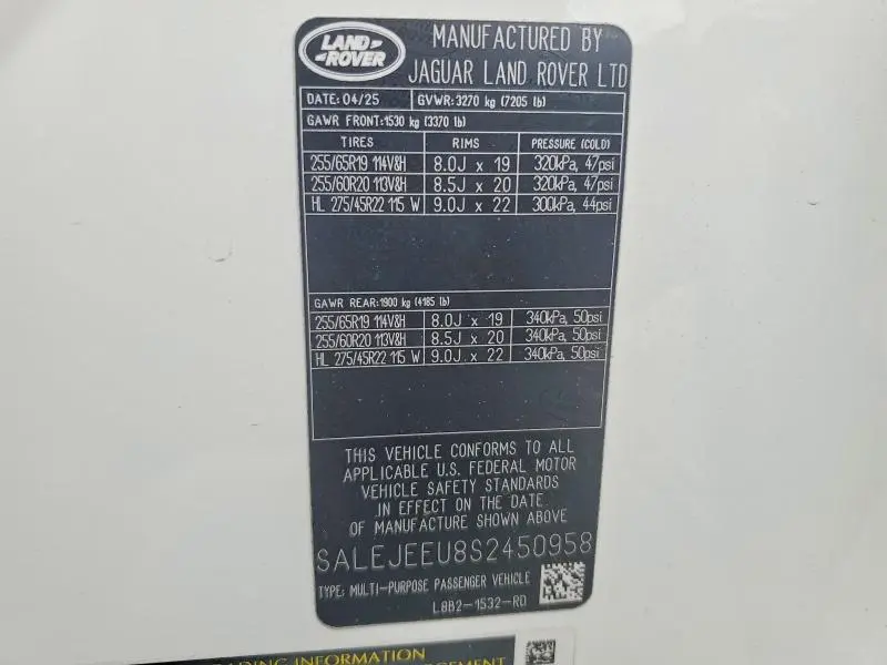 2025 LAND ROVER DEFENDER 110 S  