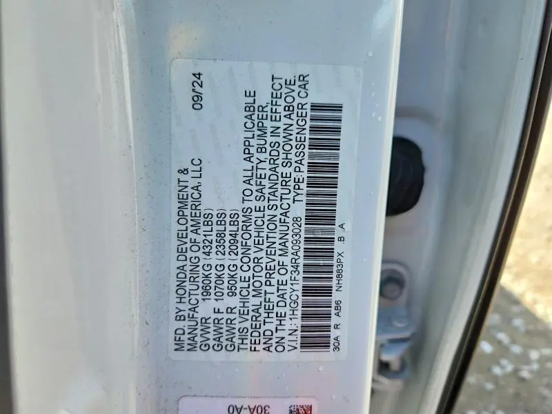 2024 HONDA ACCORD EX  