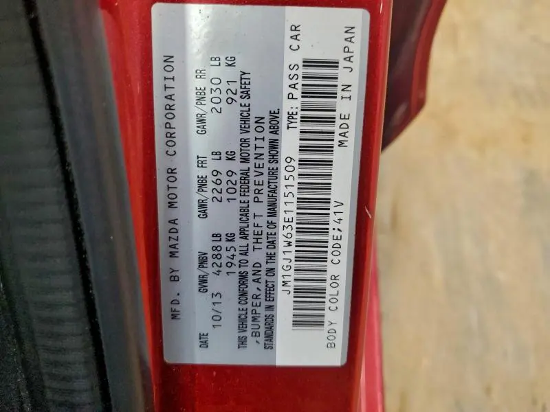 2014 MAZDA 6 GRAND TOURING  