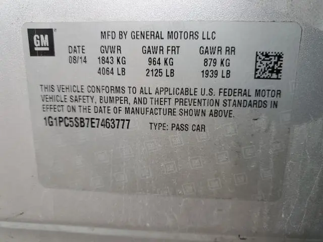 2014 CHEVROLET CRUZE LT  