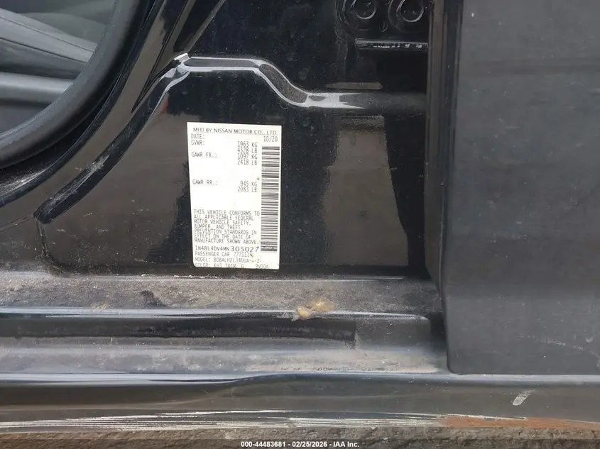 2021 NISSAN ALTIMA SV FWD