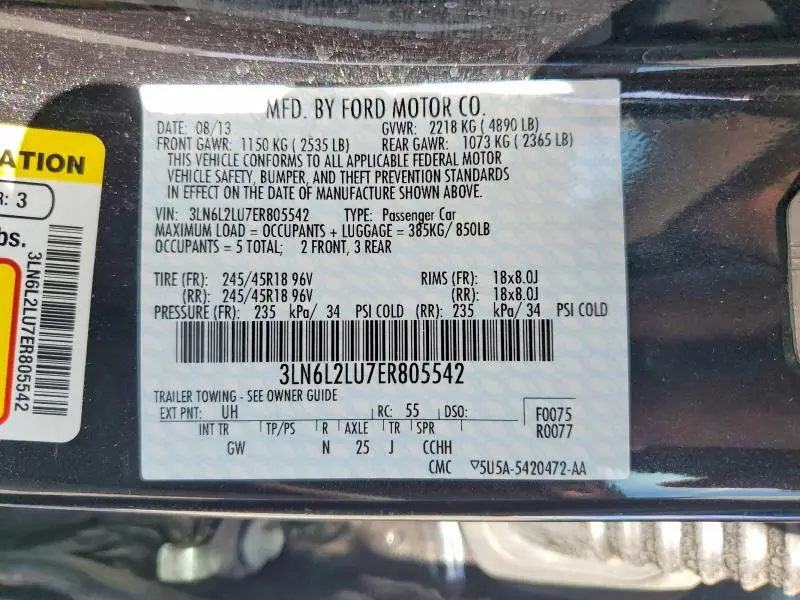 2014 LINCOLN MKZ HYBRID  