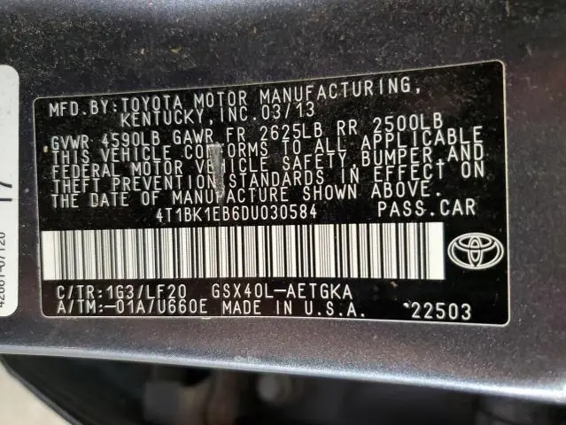 2013 TOYOTA AVALON BASE  