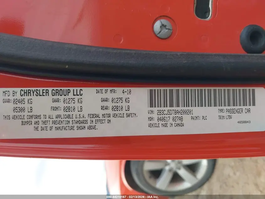 2010 DODGE CHALLENGER R/T