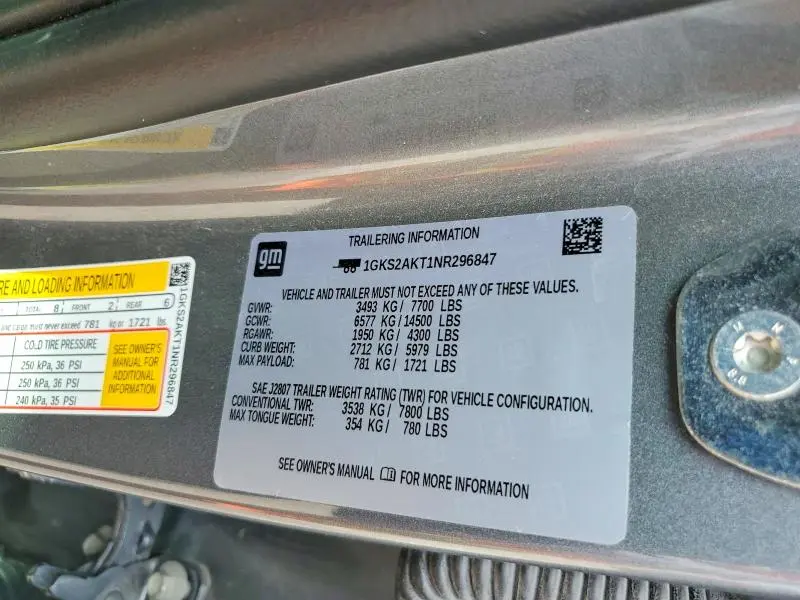 2022 GMC YUKON SLE  