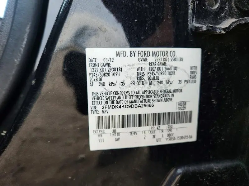 2013 FORD EDGE LIMITED  