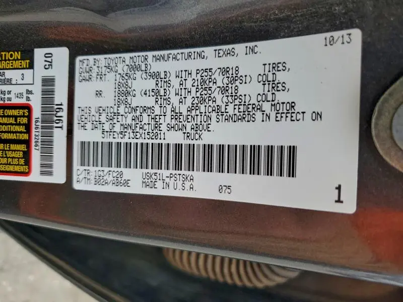 2014 TOYOTA TUNDRA CREWMAX SR5  