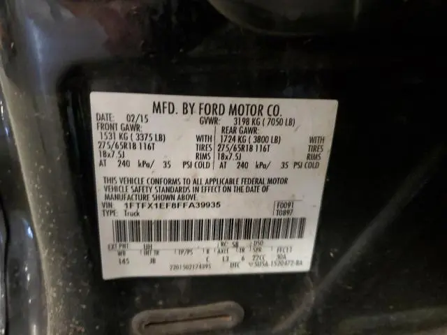 2015 FORD F150 SUPER CAB  