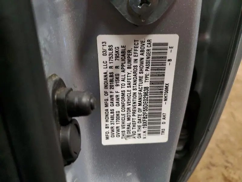 2013 HONDA CIVIC LX  