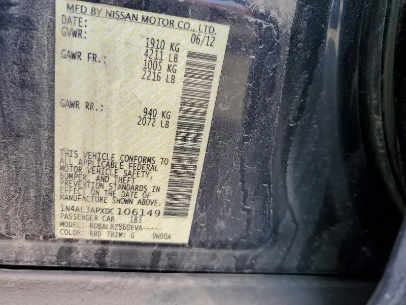 2013 NISSAN ALTIMA 2.5  