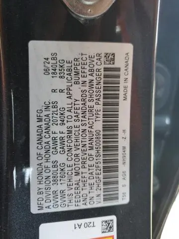 2025 HONDA CIVIC SPORT  