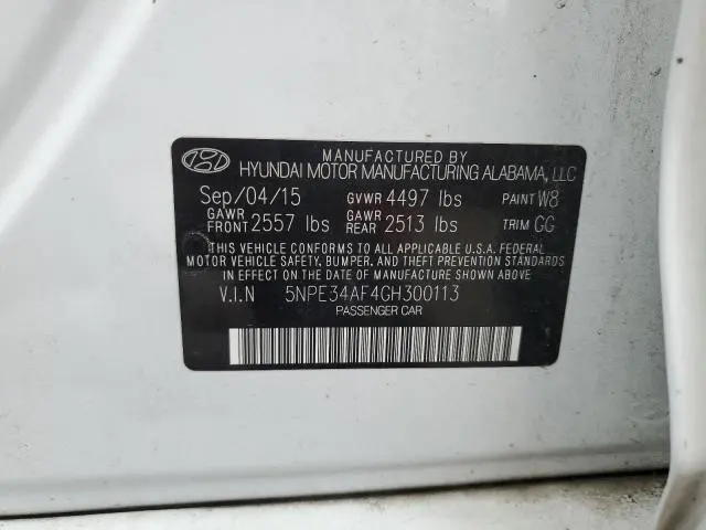 2016 HYUNDAI SONATA SPORT  