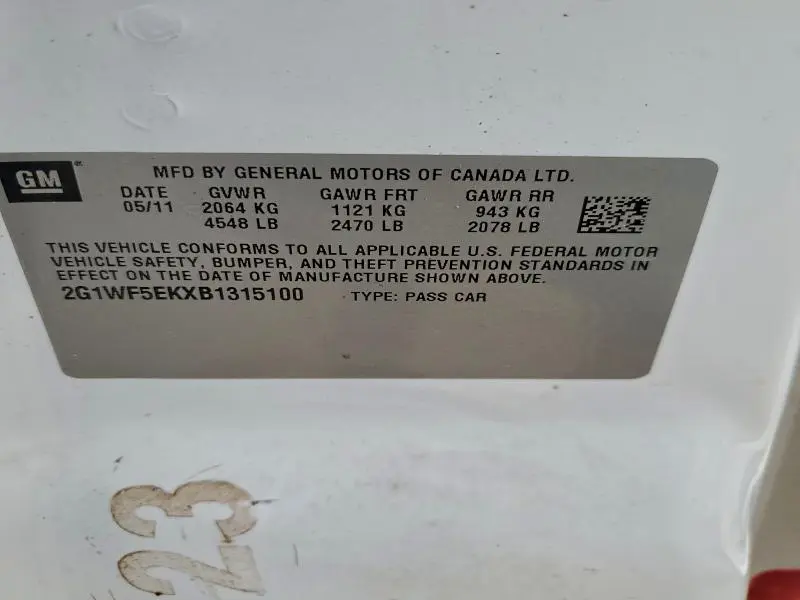 2011 CHEVROLET IMPALA LS  