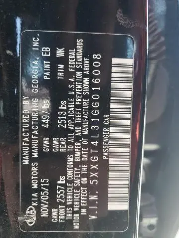 2016 KIA OPTIMA LX  