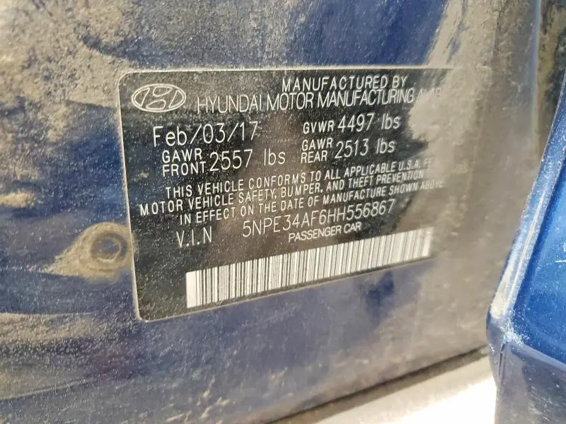 2017 HYUNDAI SONATA SPORT  