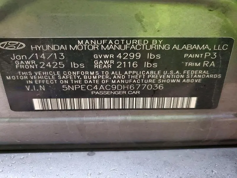 2013 HYUNDAI SONATA LIMITED  