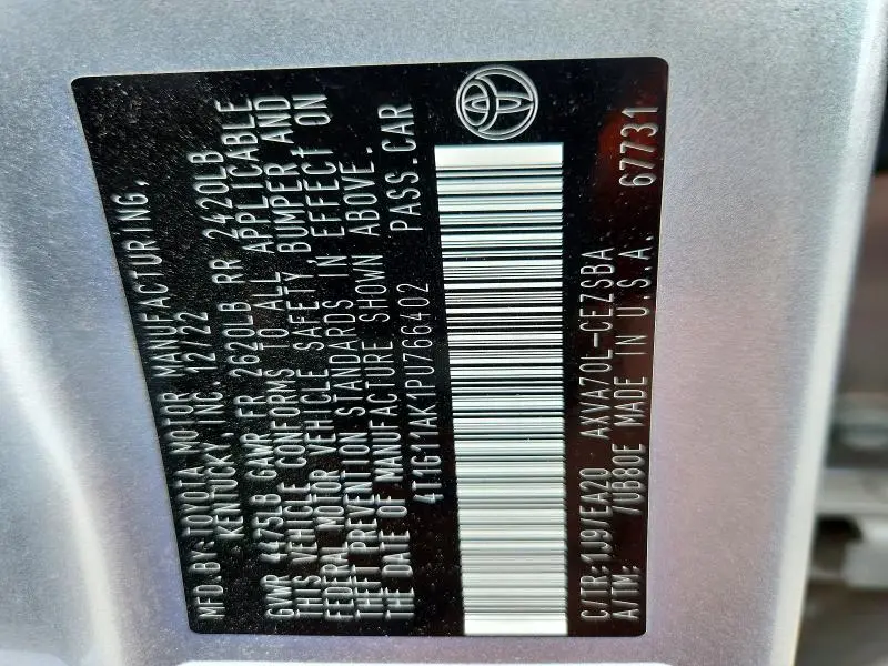 2023 TOYOTA CAMRY SE  
