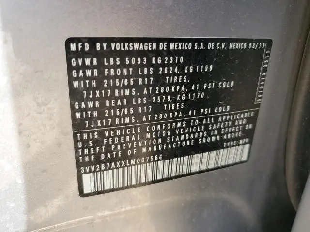 2020 VOLKSWAGEN TIGUAN SE  