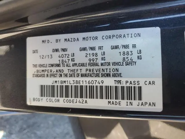 2014 MAZDA 3 TOURING  