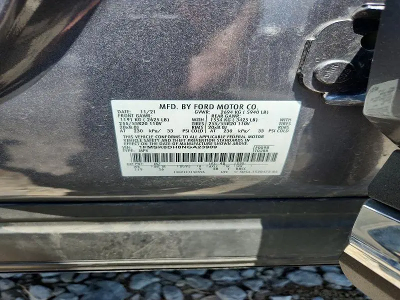 2022 FORD EXPLORER XLT  