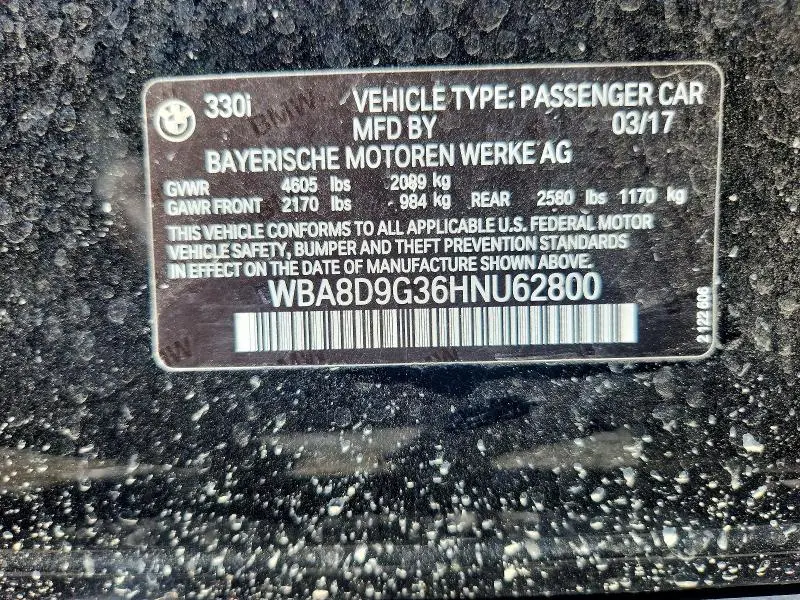 2017 BMW 330 XI  