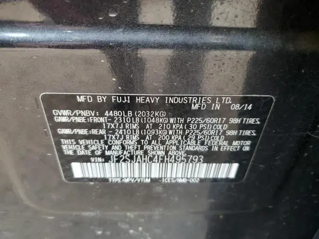 2015 SUBARU FORESTER 2.5I LIMITED  