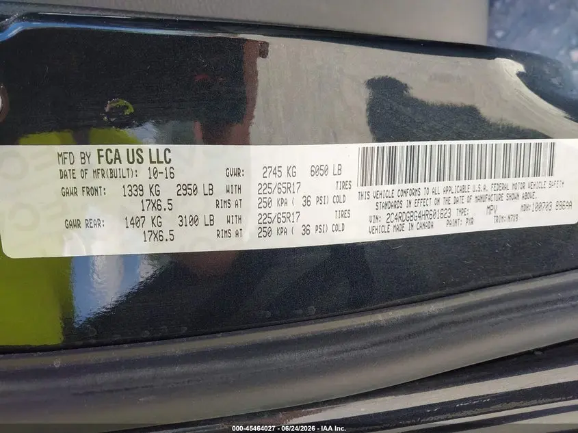 2017 DODGE GRAND CARAVAN SE PLUS