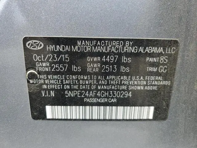2016 HYUNDAI SONATA SE  