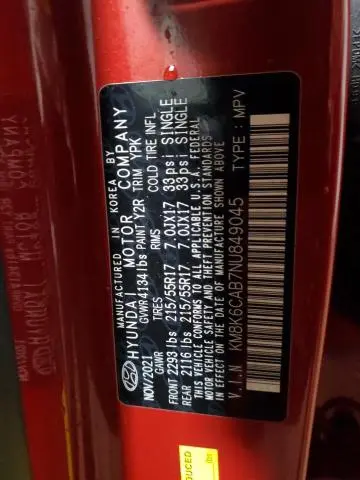 2022 HYUNDAI KONA SEL  