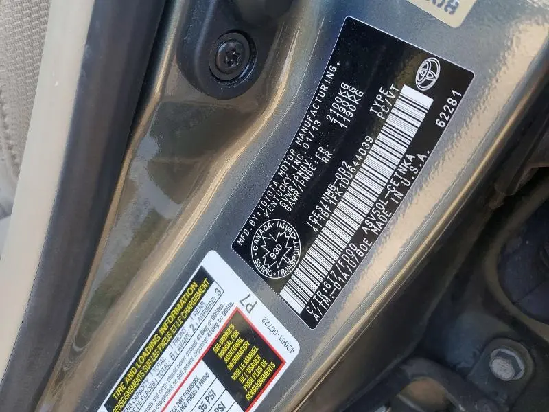 2013 TOYOTA CAMRY L  