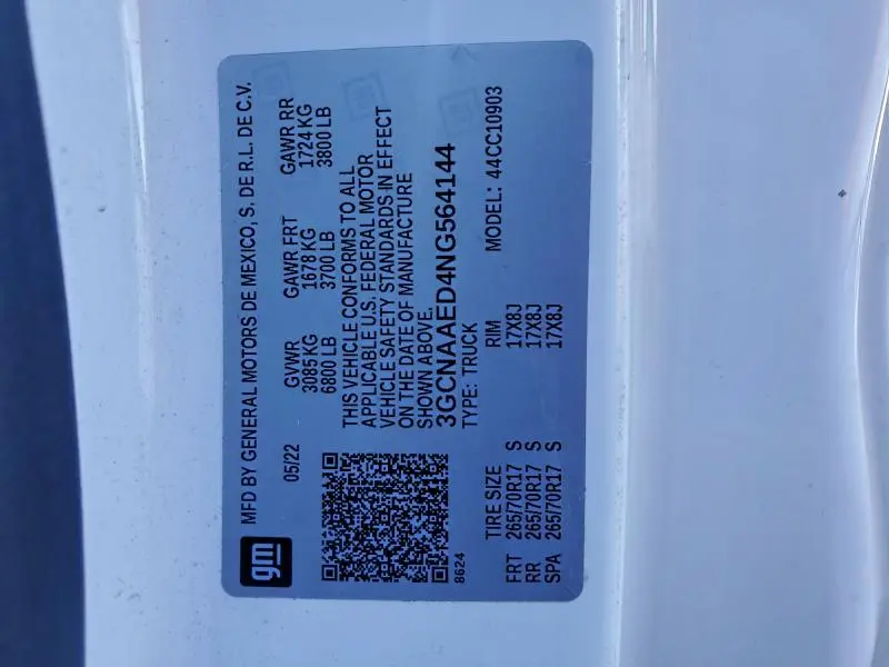 2022 CHEVROLET SILVERADO C1500  