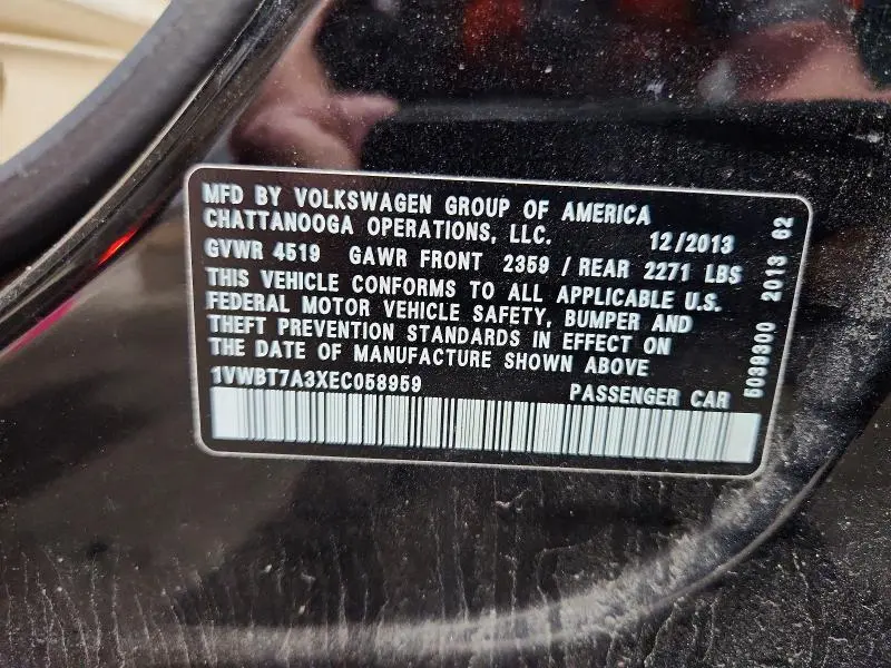 2014 VOLKSWAGEN PASSAT SE  