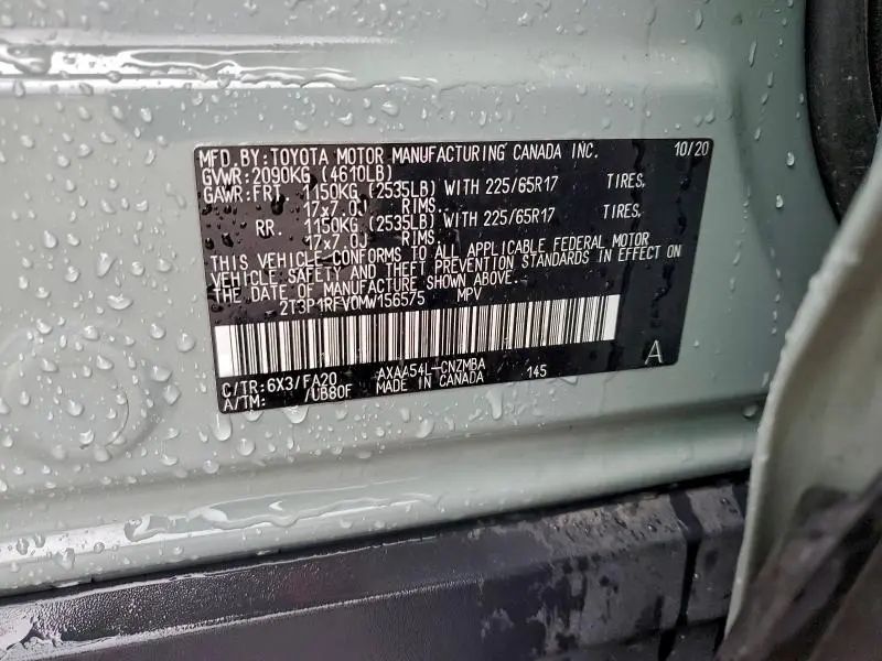 2021 TOYOTA RAV4 XLE  