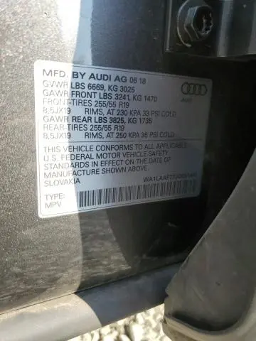 2018 AUDI Q7 PREMIUM PLUS  