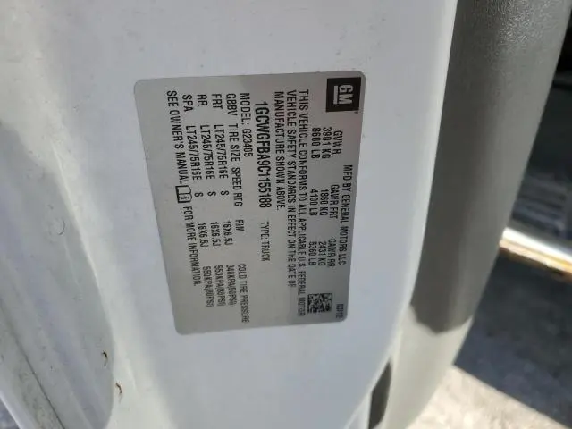 2012 CHEVROLET EXPRESS G2500   