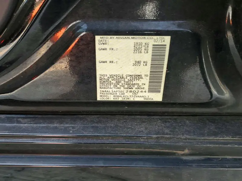 2014 NISSAN ALTIMA 2.5  