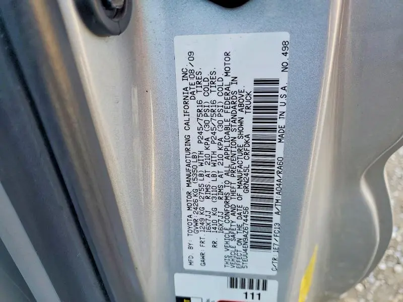 2010 TOYOTA TACOMA ACCESS CAB  