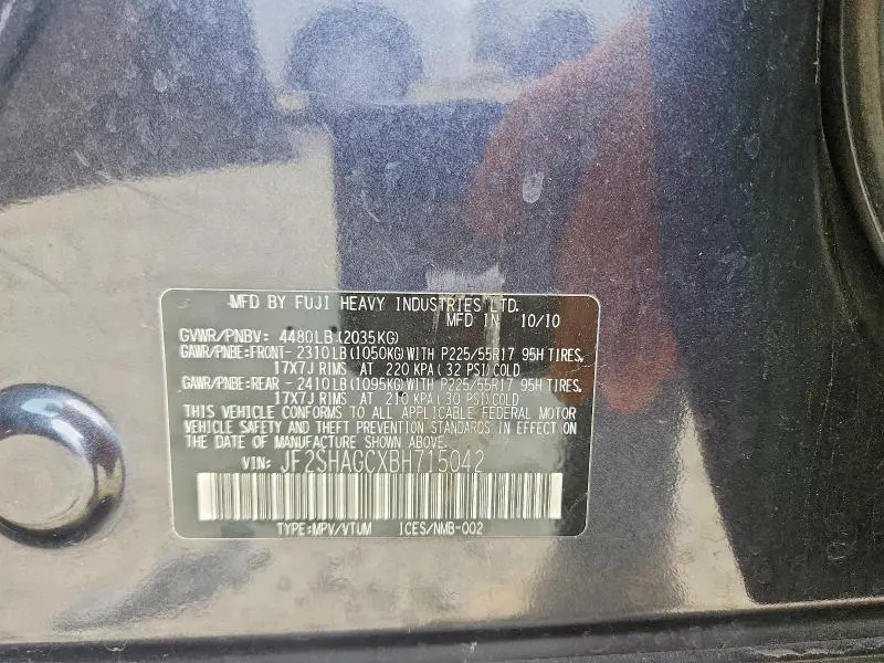 2011 SUBARU FORESTER TOURING  