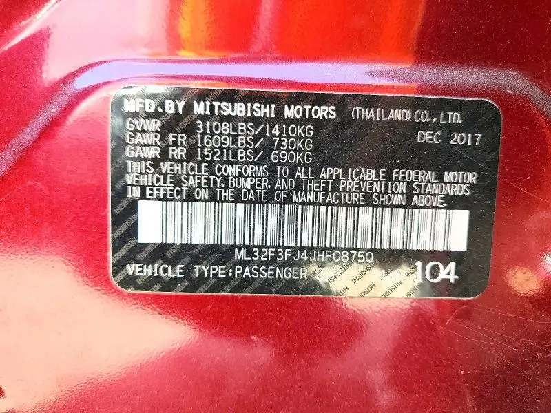 2018 MITSUBISHI MIRAGE G4 ES  