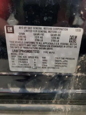 2021 BUICK ENVISION ESSENCE  