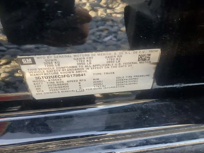 2015 GMC SIERRA K1500 SLE  