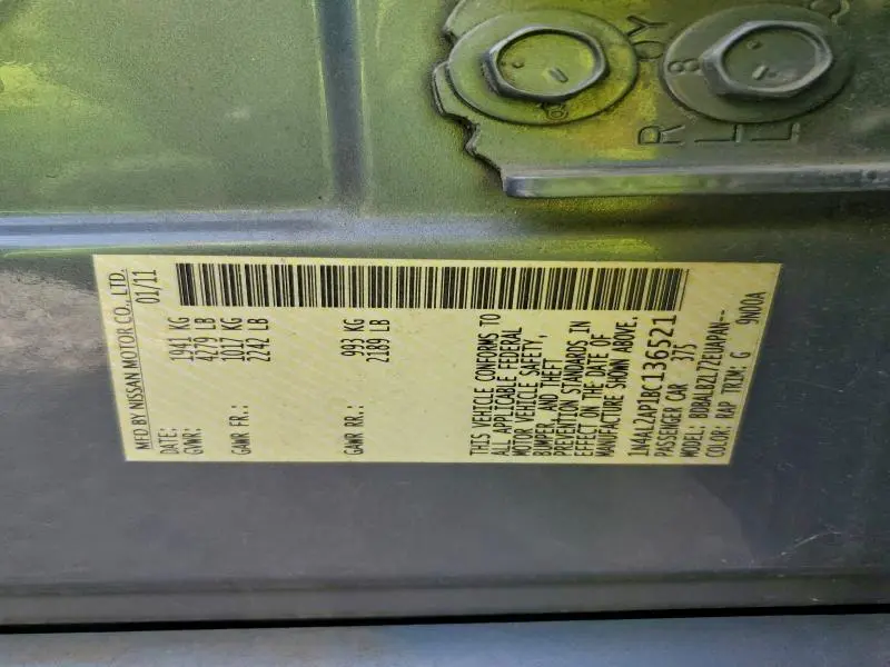 2011 NISSAN ALTIMA BASE  