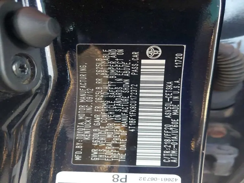 2012 TOYOTA CAMRY SE SPORT LIMITED EDITION  