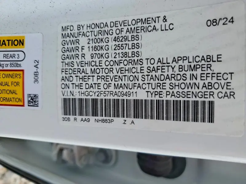 2024 HONDA ACCORD HYBRID SPORT  