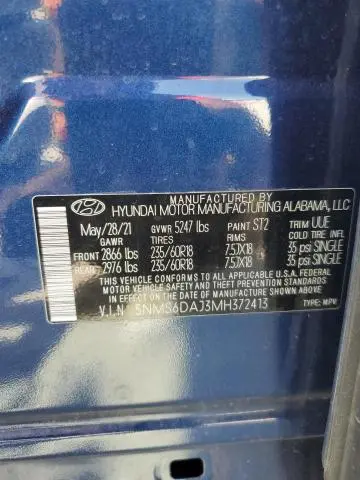 2021 HYUNDAI SANTA FE SEL  